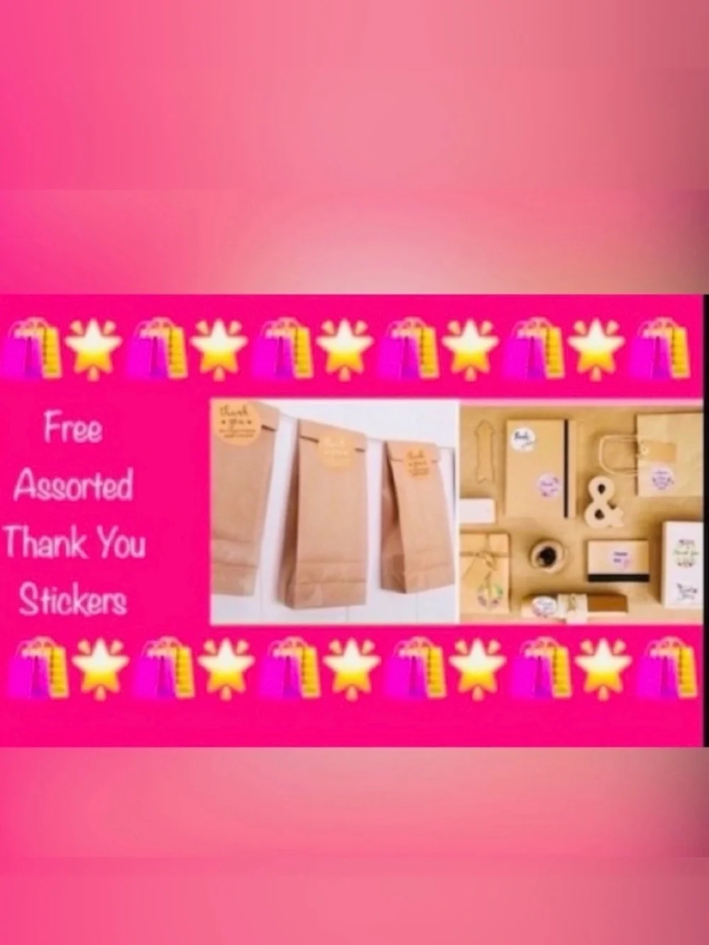 30pcs Shipping Bundle ⭐️10 - Bubble Mailers ⭐️10- TY-Sticker ⭐️10- Clear Bags